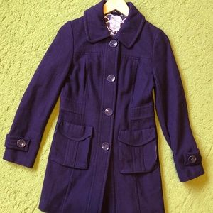 Tulle Wool Peacoat Purple Size XS